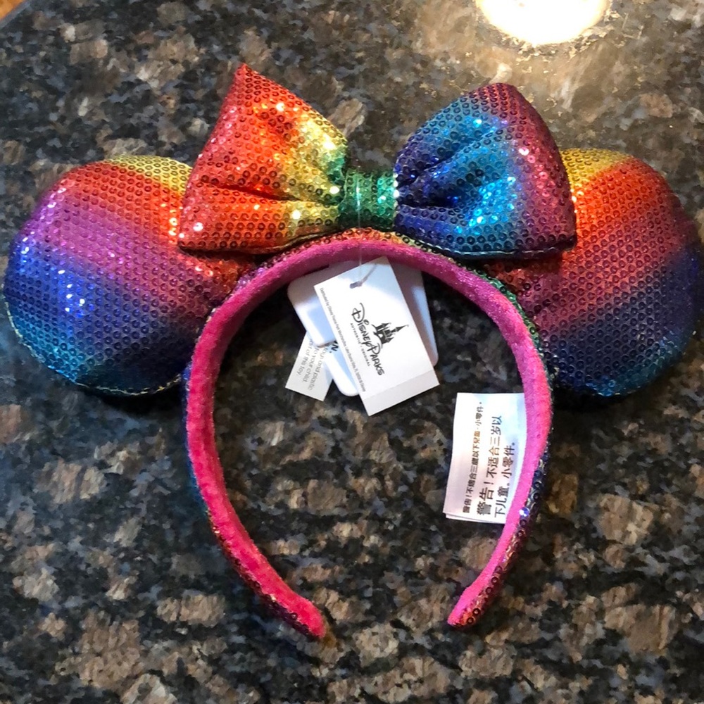 NWT Disney Parks Rainbow Ears Headband - Picture 2 of 6
